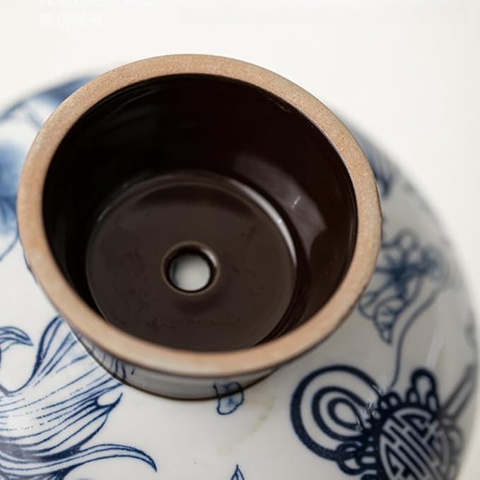 Vintage Blue and White Porcelain Tea Pastry Tray - Footed Fruit Platter, Asian Style Small Plates, Snack Dessert Nut Bowls, Ceramic Serving Tray, Japanese and Asia Phoenix Design