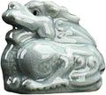 Ceramic Ornaments Ceramic Pixiu Sculpture Chinese Asian Decoration Symbol of Wealth and Treasure - Silver Grey