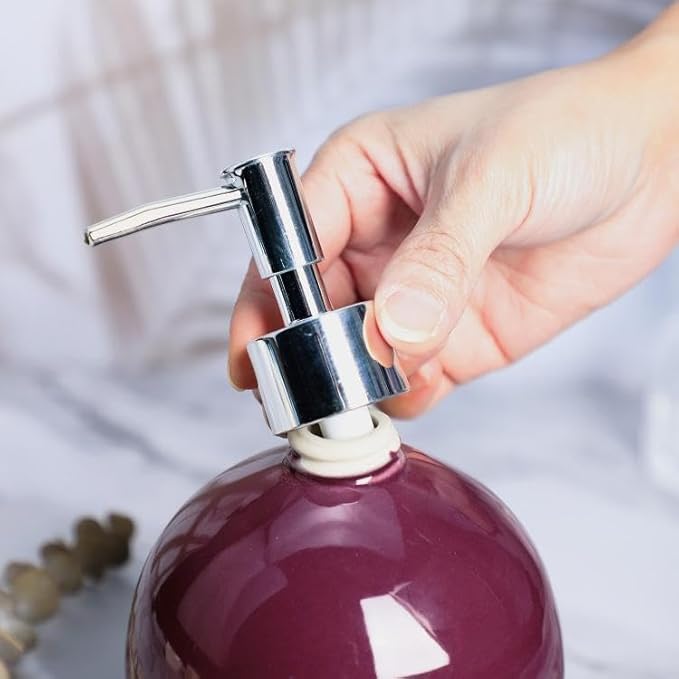 123Arts Ceramic Lotion Bottle Hand Soap Dispenser Liquid Soap Dispenser Soap Lotion Holder