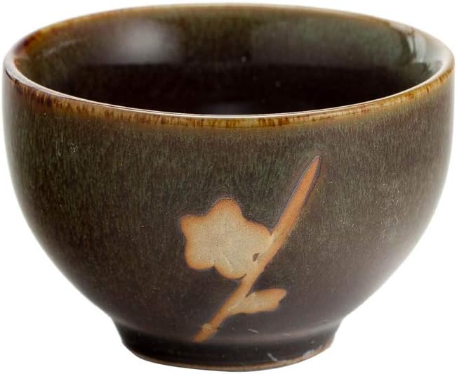 TJ Global Chinese/Japanese Ceramic Tea Set, 100% Handmade Traditional Tea Ceremony Set with Teapots, 6 Teacups, Bamboo Tea Tray with Drainage (Green)