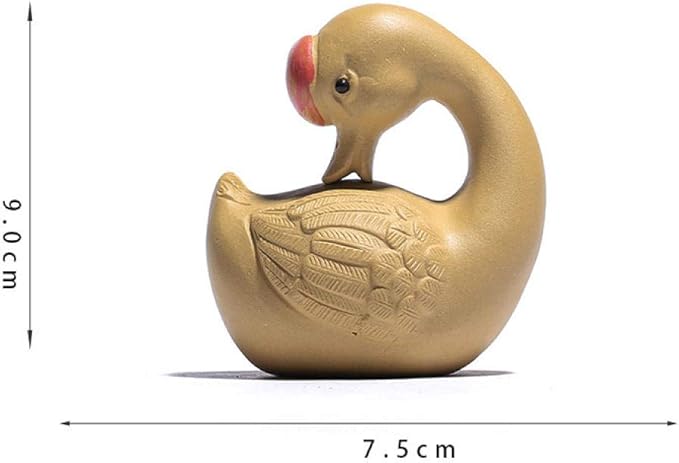 Sculpture Appreciation Bust Ornaments Statues Sculptures Purple Clay Swan Handmade Sculpture Animal Tea Pet Decoration Home Decoration Accessories Ceramic Crafts Decorative