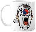 Korea Flag Facial Makeup Head Screaming Cap Mug Pottery Ceramic Coffee Porcelain Cup Tableware