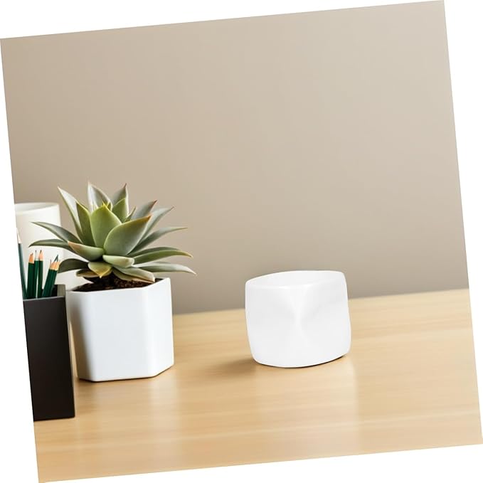Ciieeo Mini Chinese Teacup: Ceramic Tea Serving Cup Mini Bowl for Teaware White Porcelain Irregular Shape Candle Holder