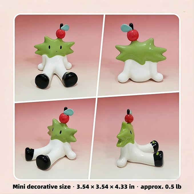Thoughtful Comforting Gift for Overthinkers - Lil' Thorn Mindful Desk Companion, Serene Aesthetic Room Decor, Handmade & Hand-Painted Ceramic Figurine