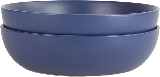 10 Strawberry Street Wazee Matte 9"/48oz Serving Bowl, Set of 2, Midnight Blue