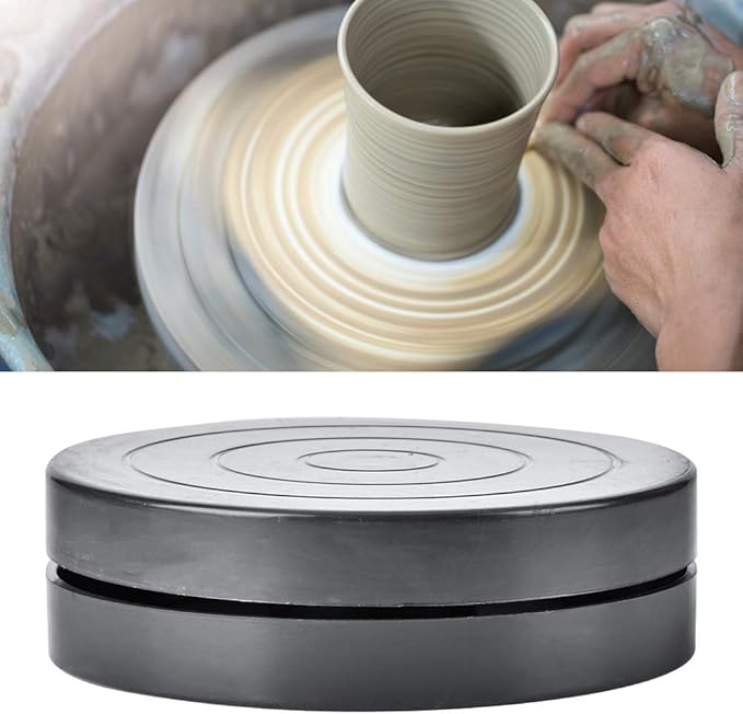 Pwshymi Handmade Craft Clay Plastic Turntable for Ceramic Pottery Sculpture, Ideal for Students and Craftsmakers (11.5cm)