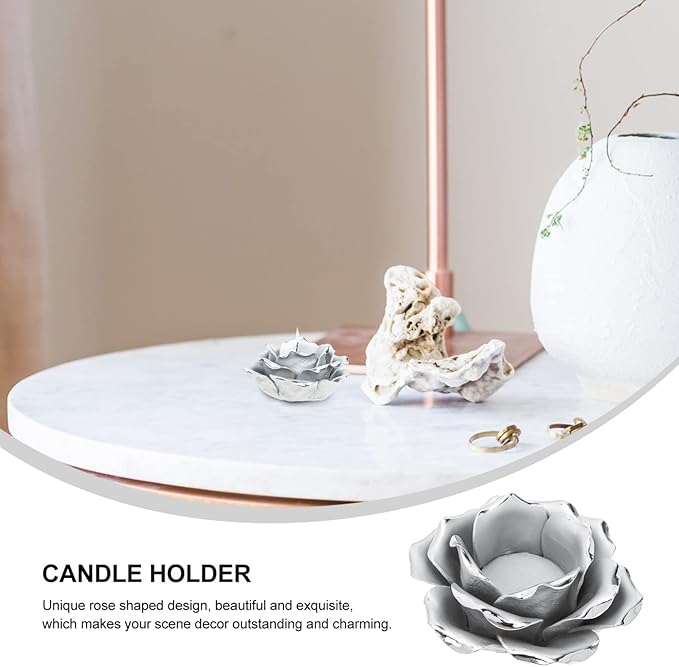 Lurrose Essence Cup Mantel Candlesticks Scented Candle Holder Fireplace Mantel Decor Vintage Candle Romantic Candles Tealight Holder Desktop Decor Banquet Fashion White Porcelain Container