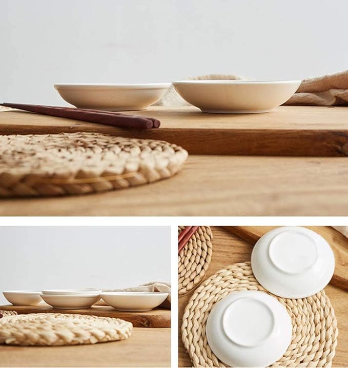 4pcs Ceramics Shiba Dog Seasoning Dishes Dipping Appetizer Plates