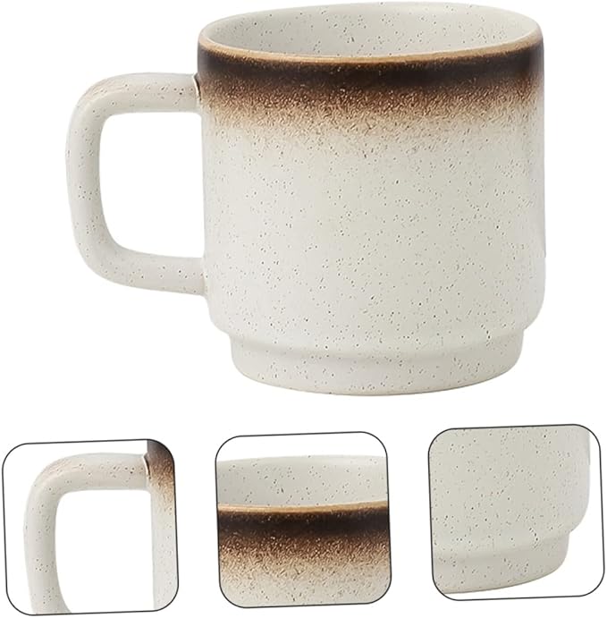 Amosfun Ceramic Mug for Tea and Juice Easy to Clean Water Cup for Use Elegant Design European Style