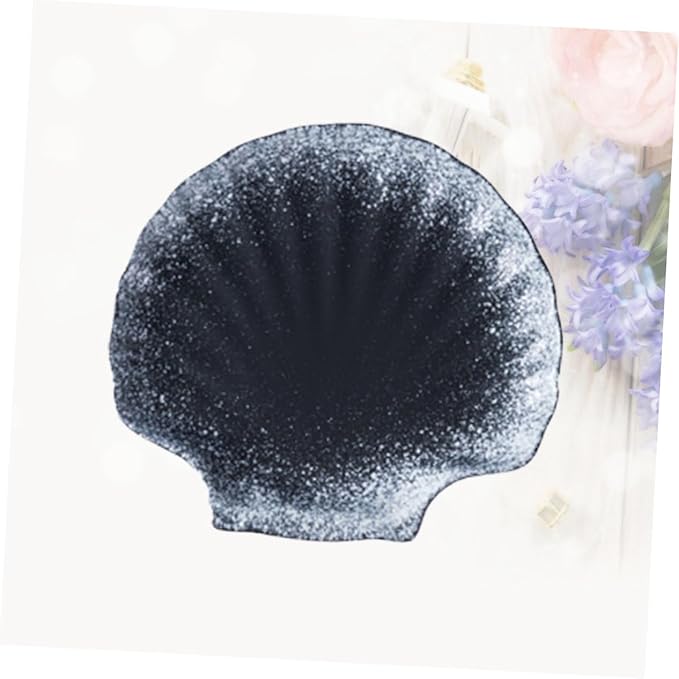 OUNONA 1pc Creative Shell-shaped Ceramic Plate for Home Restaurant Use Dinnerware for Salad Pasta Fruits Unique Design Easy to Clean for Entertaining
