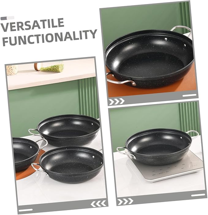 Stainless Steel Stock Pot Korean Stone Pot Medical Stone Double Handle Heat Evenly Kitchen