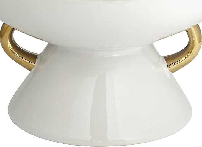 Studio 55D Empress 10 3/4" Wide Shiny White Ceramic Bowl