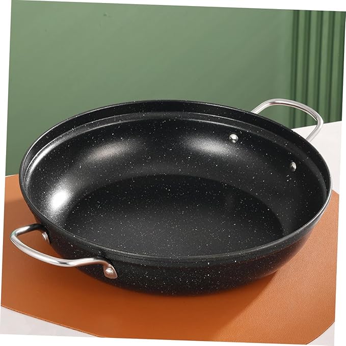 Stainless Steel Stock Pot Korean Stone Pot Medical Stone Double Handle Heat Evenly Kitchen