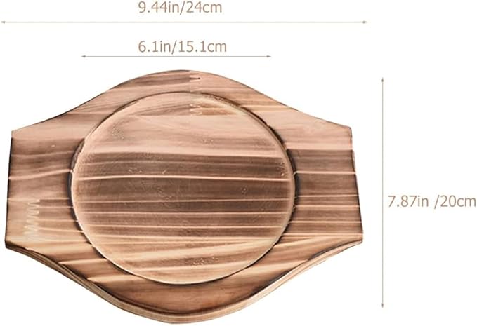 2pcs Korean Stone Bowl Trivet Wooden Trivets for Hot Dishes Hot Pot Base Wood Serving Tray Casserole Ceramic Pot Mat Cup Coasters for Home Restaurant Cooking Soup & Food (Inner Circle: 15.5cm)