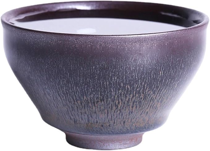 Traditional Japanese ceramic tea bowl, handcrafted with Tenmoku glaze, matcha bowl, tea ceremony cup, Jian ware, master-crafted teacup, Tenmokubowl (Jianhao teacup)