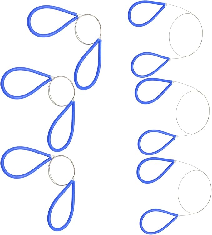 Moicstiy 6 Pcs Clay Cutter Wire, Pottery Wire Tool with Blue Handle for Ceramic Sculpting, Studio Crafting & Wheel Throwing
