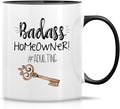 Retreez Funny Mug - Badass Homeowner Adulting Moved New House Gift Housewarming 11 Oz Ceramic Tea Coffee Mugs - Funny, Sarcasm, Sarcastic, birthday gifts - White Mug with Black Handle and Inner