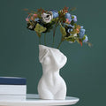 AETVRNI Unique Base Roots Modern Vase Female Body Vase Statue Ceramic Vases Decorative Female Form Sculpture Boho Decorations for Bathroom Home,B