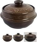 Korean Pot Mud Earthenware Ttukbaegi, Natural Mud Glaze Ceramic Clay Cooking Pot Casserole, Heat Resistant Ceramic Earthen Pot, Zero-Crack Stone Bowl Stockpot Soup Cookware, Pottery Bowl