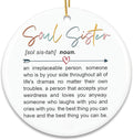 ZAGKOO Soul Sister Christmas Ornament 2025 - Soul Sister Gifts for Women, Best Friend Christmas Ornament, Friendship Gift for Bestie, BFF, Close Friend - Xmas Decoration Ceramic Ornaments 2025