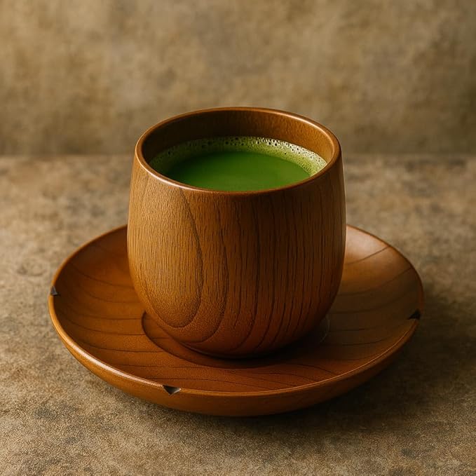 JapanBargain 4079, Wooden Tea Cup Water Coffee Mug Japanese Zen Style Teacup 4 ounce 120ml