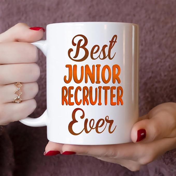 Gifts For Junior Recruiter - Best Junior Recruiter Ever Mug - Junior Recruiter Gifts - 11oz White Ceramic Mug for Office, Women, Men, Work Friends, Coworkers - Thanksgiving, Christmas Gift