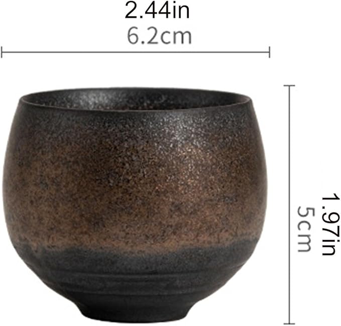 Japanese Tea Cups, Handmade Stone Pottery Tea Cup Wabi Aesthetics Ceramic Matcha Mug Yunomi for Coffee and Tea D 1 Pc