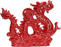 Collectible Sculptures/Figurines Ceramic Zodiac Dragon Sculpture Asian Feng Shui Ornaments Symbolize Power and Nobility Red Lucky Dragon
