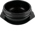 Korean Cooking Korean Stone Bowl By Whitenesser, Stone Pot Sizzling Hot Pot for Bibimbap and Soup (Large, No Lid) - Premium Ceramic with Melamine Tray (52.3 OZ)
