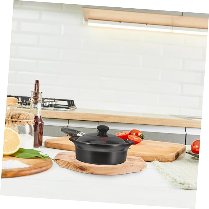 Luxshiny Wooden Stone Bowl Mat Sturdy Casserole Holder for Korean Soup Pots Inner Diameter Kitchen Accessory to Prevent Scalding and Protect for Home Dining and