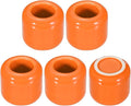 uxcell 5 Pcs Ceramic Chime Candle Holders, Small Ceramic Candle Holders for Birthday Parties Dinners Weddings Table Centerpiece Gatherings Anniversaries Occasions, Orange