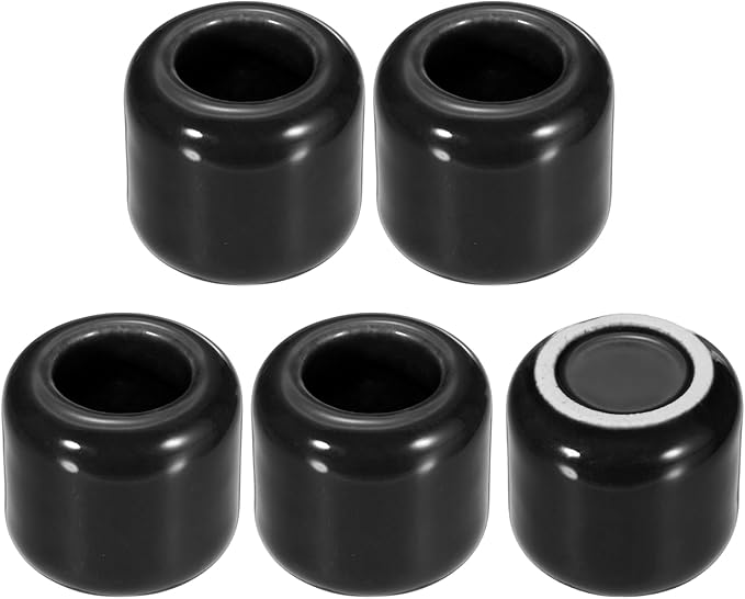 uxcell 5 Pcs Ceramic Chime Candle Holders, Small Ceramic Candle Holders for Birthday Parties Dinners Weddings Table Centerpiece Gatherings Anniversaries Occasions, Black