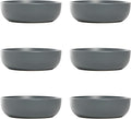 10 Strawberry Street Wazee Matte Coupe Dinnerware, Bowl, Charcoal, Set of 6