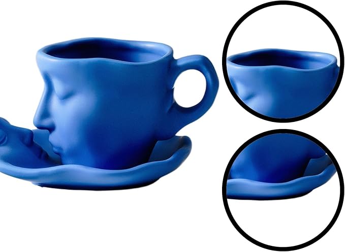 Artistic Ceramic Coffee Mug with Sculptural Face Design for Home Decor and Gift Giving