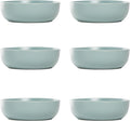 10 Strawberry Street Wazee Matte Coupe Dinnerware, Bowl, Mineral Blue, Set of 6