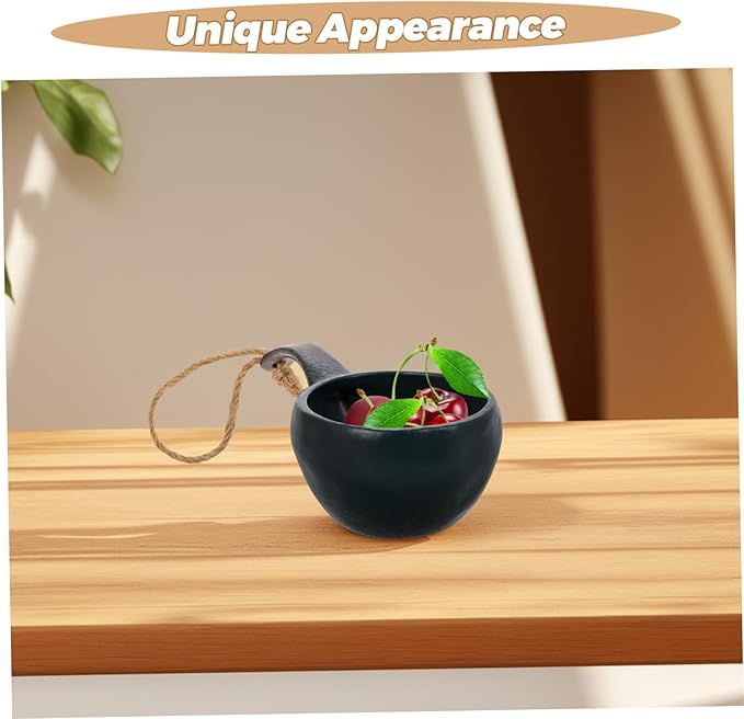 Japanese Porcelain Soup Bowl Set with Handle Ceramic Snack Bowl for Outdoor Dining Camping and Casual Gatherings