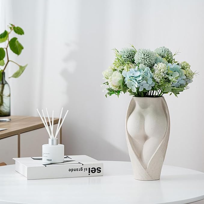 Gaolinci Sexy Human Body Vase Modern Ceramic Sculpture Flower Plant Holder Home Decoration Table Center Piece