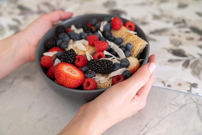 10 Strawberry Street Wazee Matte Coupe Dinnerware, Bowl, Charcoal, Set of 6