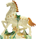 Ceramic Sculptures Ceramic Horse Sculpture Home Office Living Room Ornaments High-End Feng Shui Decorations Asian Art White Trumpet