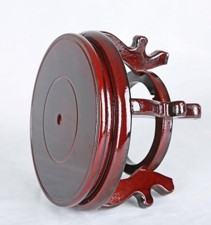 Chinese Display Stands Hand-Crafted Rosewood Oriental Vase Stand accessories Decor / Fish Bowl Stand (5.5 inches in diameter; 3.9 inches high)