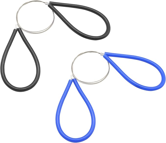 Moicstiy 2 Pcs Clay Cutter Wire, Pottery Wire Tool with Black and Blue Handle for Ceramic Sculpting, Studio Crafting & Wheel Throwing