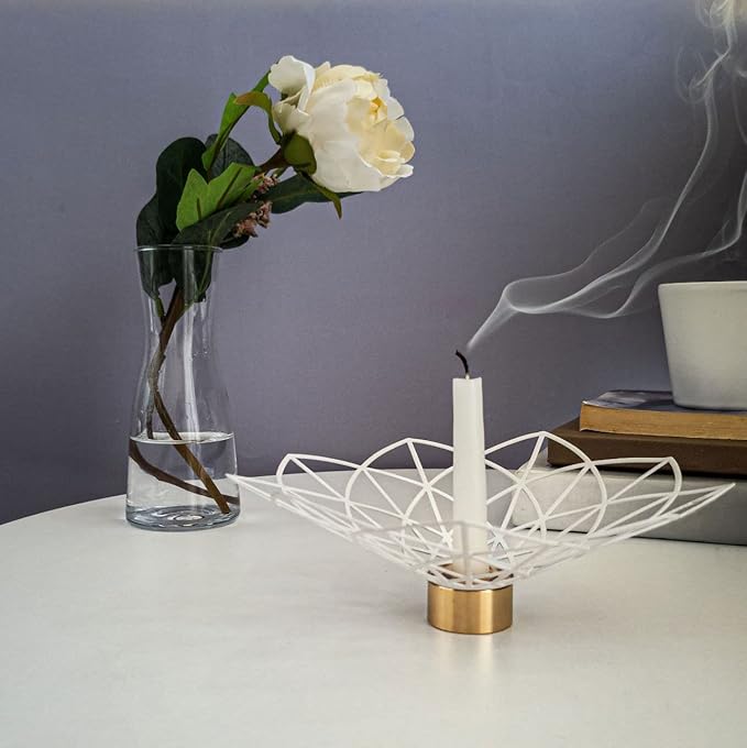 Oshadow Lotus Candle Holder - Candle Holder for Cute Decor - Decorative Candle Sticks Holder Decor - Flower Shaped Candleholder for Taper Candles,Coffee Table & Candles Home Decor - Boho Decor