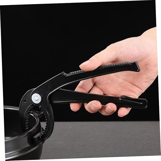 BESPORTBLE Cookware Clamp and Bowl Gripper for Korean Stone Pots, Iron Plate Clip with Anti-Skid and Heat-Resistant Handle, Kitchen Tongs for Hot Pot and Pan Handling