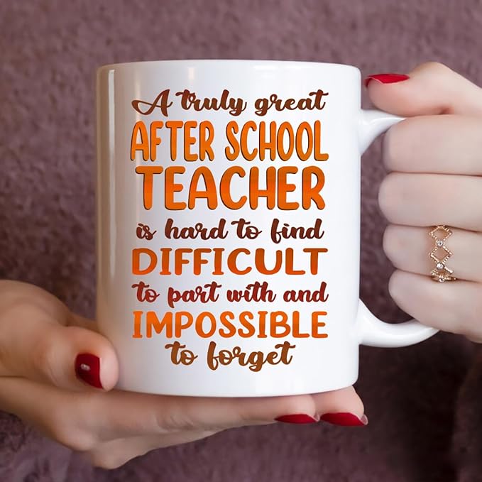 Gifts For After School Teacher - Best After School Teacher Ever Mug - After School Teacher Gifts - 11oz White Ceramic Mug for Office, Women, Men, Work Friends, Coworkers