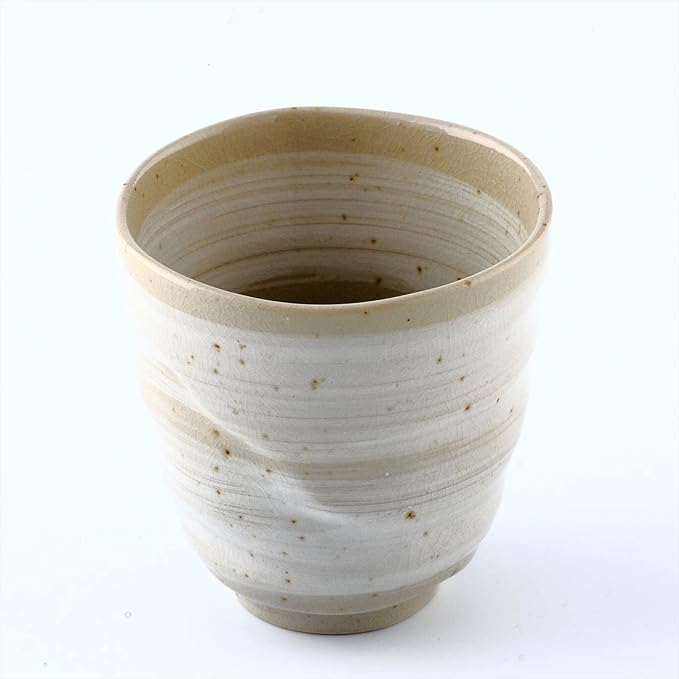 Mino Ware Japanese Tea Cups – Handmade Yunomi Ceramic Set with Rabbit Design, 6.4 fl oz, Matcha Cup Set of 2