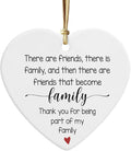 NGHYANA Christmas Tree Ornaments 2025 Heart Shaped Ceramic Family Friends Ornament 3.1 Inch Hanging Keepsake Gift