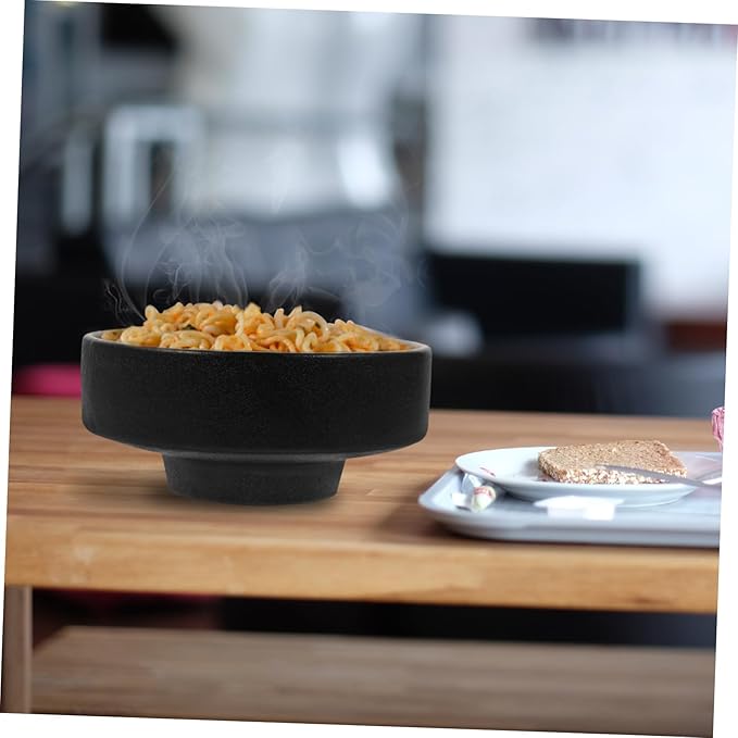 Mobestech Frosted Ceramic Ramen Bowl 450ml Creative Elevated Noodle and Soup Bowl for Zen Dining for Instant Noodles Rice and Salad
