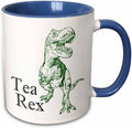 3dRose Tea Rex. 15oz Two-Tone Blue Mug
