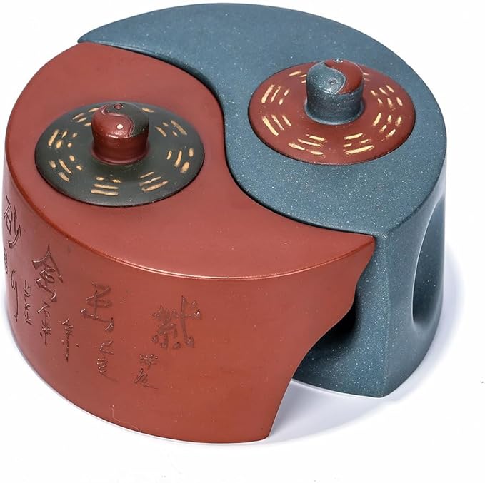 Tai chi bagua Teapot Set, Chinese Zisha Clay Pottery Handmade Tea Pot Ceramics Purple Sand Mud Kungfu Kettle