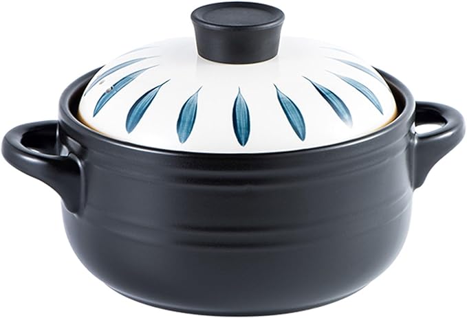 Large Ceramic Bowls, 1 Pc ceramic casserole boiling pot Porcelain Hot Pot Pot korean stone pot Oven enamelware cookware - Soup Pot induction ceramics -20.5X20.5X7CM(2.5L)